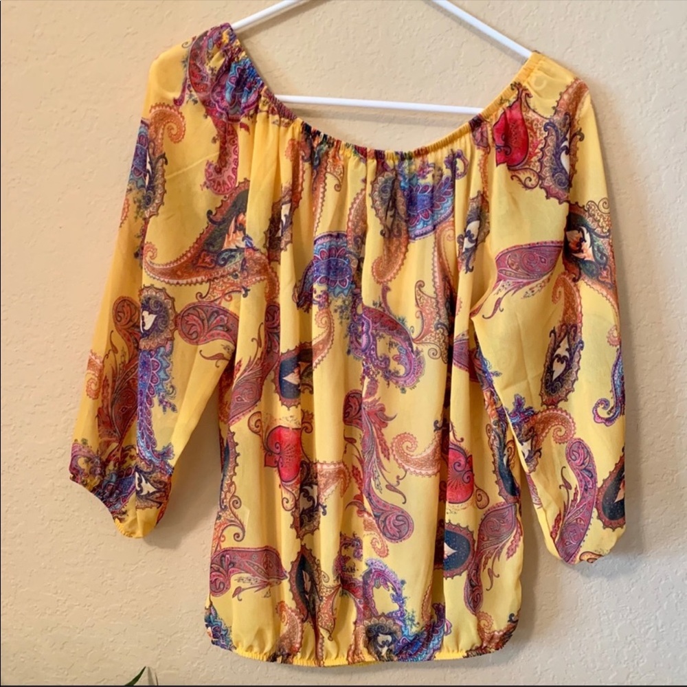 Sweet Pea Blouson On/ Off Shoulder Top